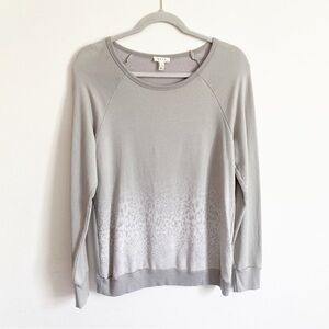 Soft Joie Annora Animal Ombre Leopard Snake Print Grey Crewneck Sweater Small S